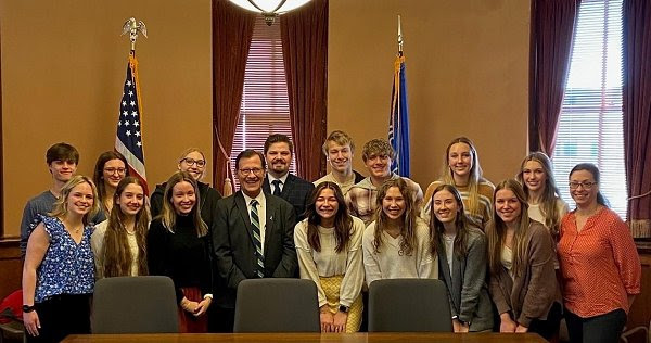 Students from Hortonville High School visited Sen. Rachael Cabral-Guevara and Assemblymen Dave Murphy and Nate Gustafson on March 15.