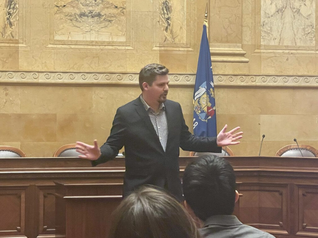 Rep. Nate Gustafson spoke to members of TeenPact, which helps students understand the political process, value their liberty, and engage the culture. 