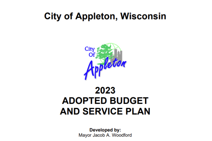 Cover page for City of Appleton 2023 budget.