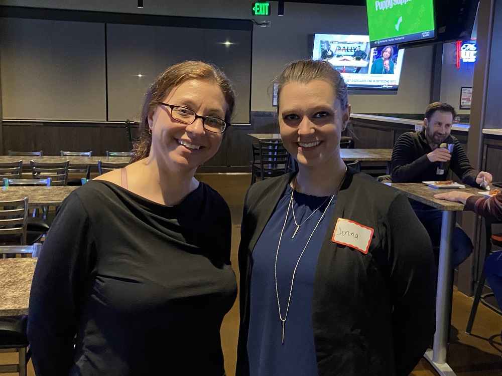 Senator Cabral-Guevara with Jenna Milis of Milis Flatwork, Associated Builders and Contractors Wisconsin member, discussing ways to get more people into the skilled construction trades!