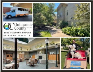 Cover page, 2023 adopted budget of Outagamie County, Wisconsin.