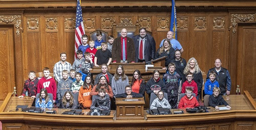 Students from St. Clare Catholic School visited with Rep. Shae Sortwell and toured the State Capitol.