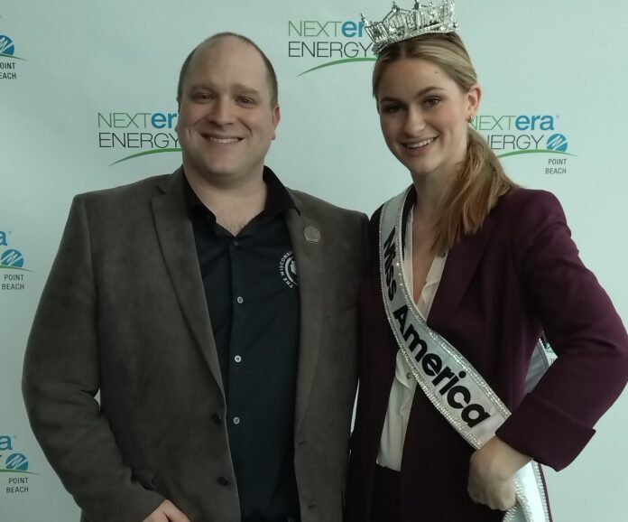 Wisconsin State Rep. Shae Sortwell (2nd Assembly District) with Miss America.