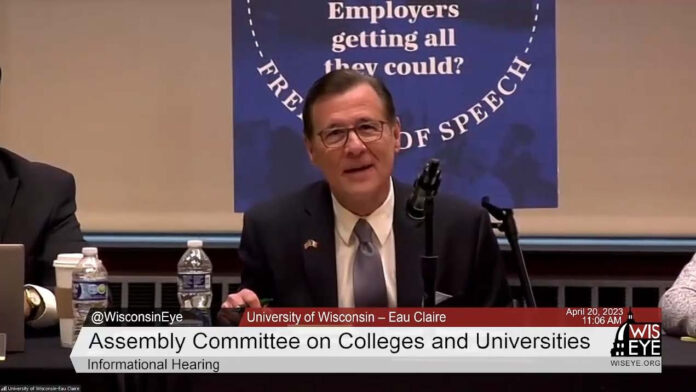 Rep. Dave Murphy leads the second meeting of the Assembly Committee on Colleges and Universities on the topic of free speech and intellectual diversity on college campuses.