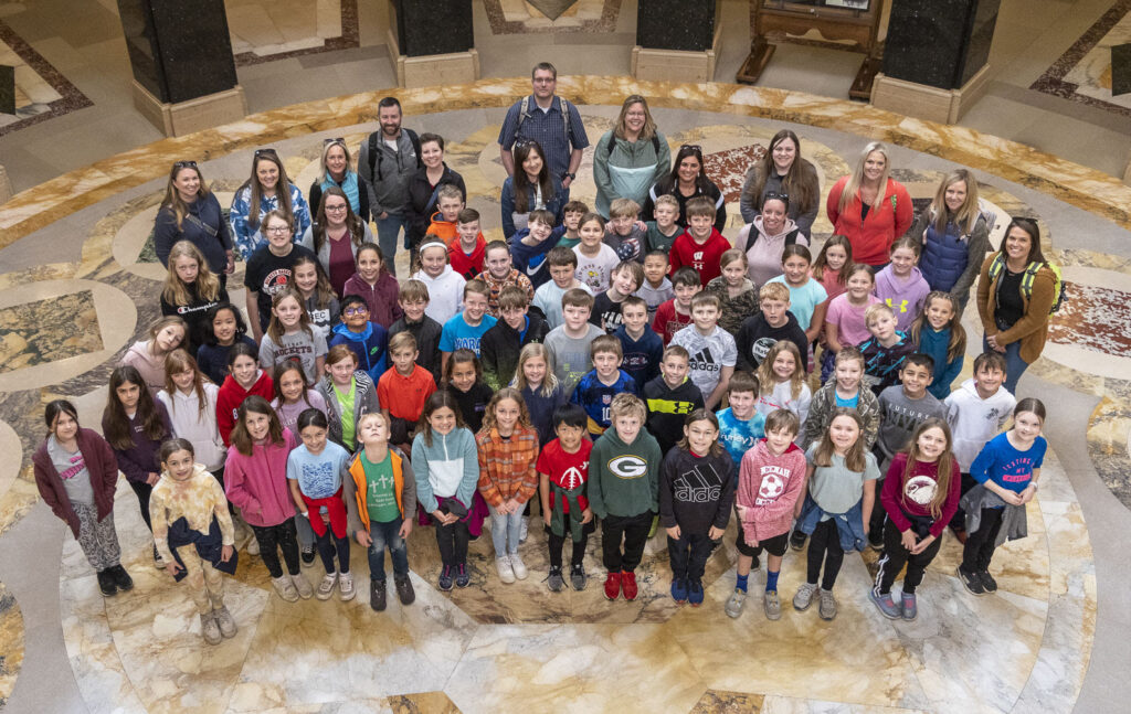 Students from Lakeview Elementary School visited the Wisconsin State Capitol.