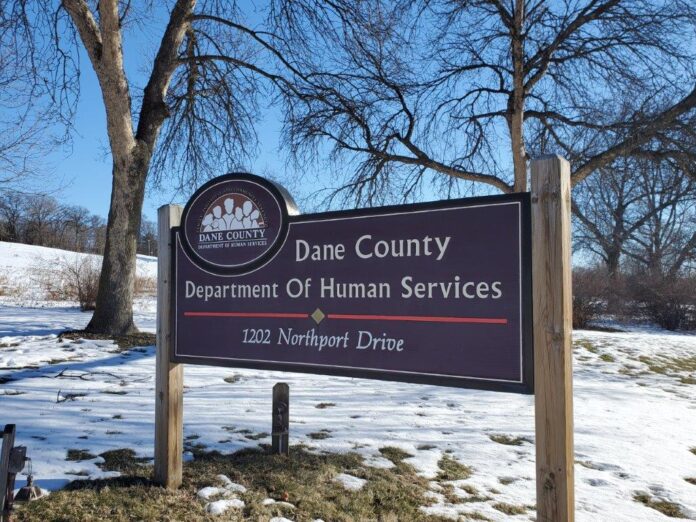 Sign at the Dane County Department of Human Services building.