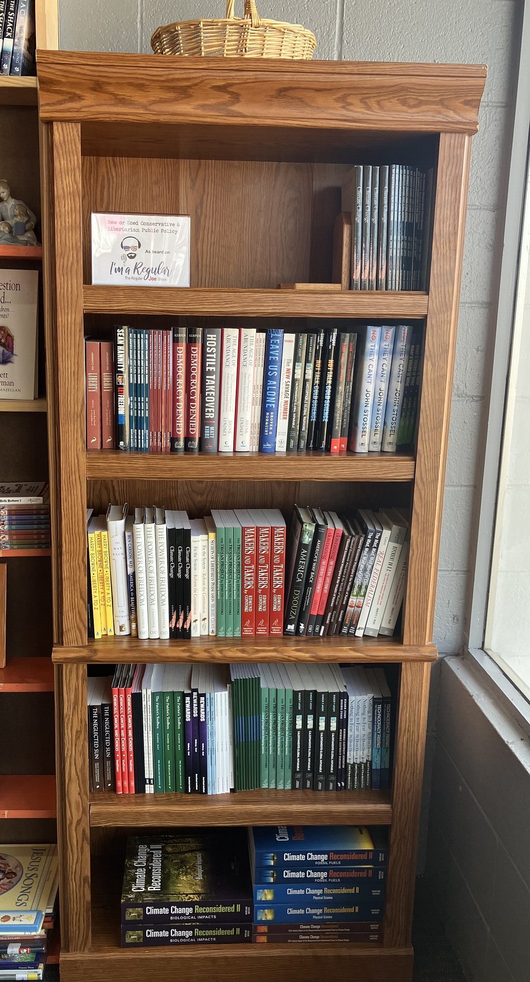 The Bookstore in Appleton may be just about the only bookstore in the Fox Valley with a section devoted to conservative and libertarian authors. 