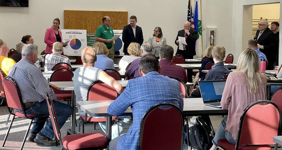 State Rep. Nate Gustafson was among several legislators who held a budget listening session in Winnebago County.