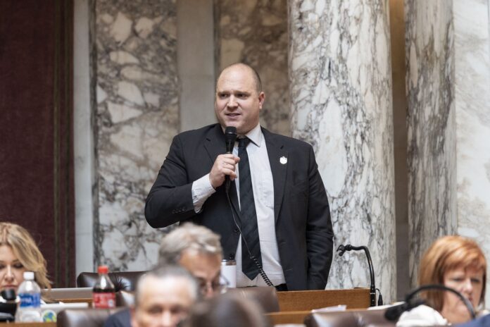 State Rep. Shae Sortwell addresses the Wisconsin Assembly.