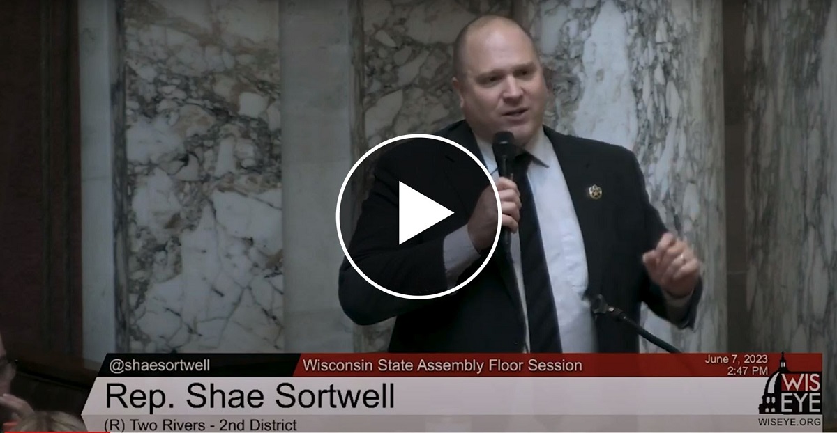 State Rep. Shae Sortwell speaks on AB 203.