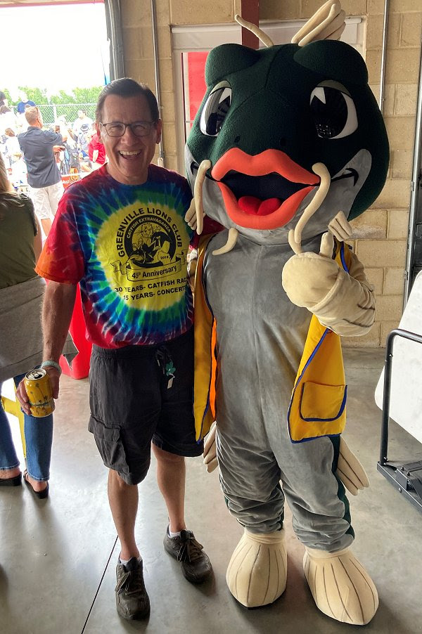 State Rep. Dave Murphy and Wally the Catfish.