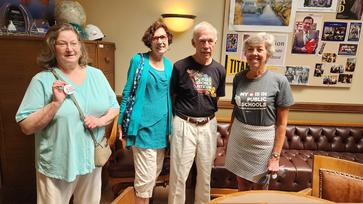 Folks from Fox Cities Advocates for Public Education visited the office this week.
