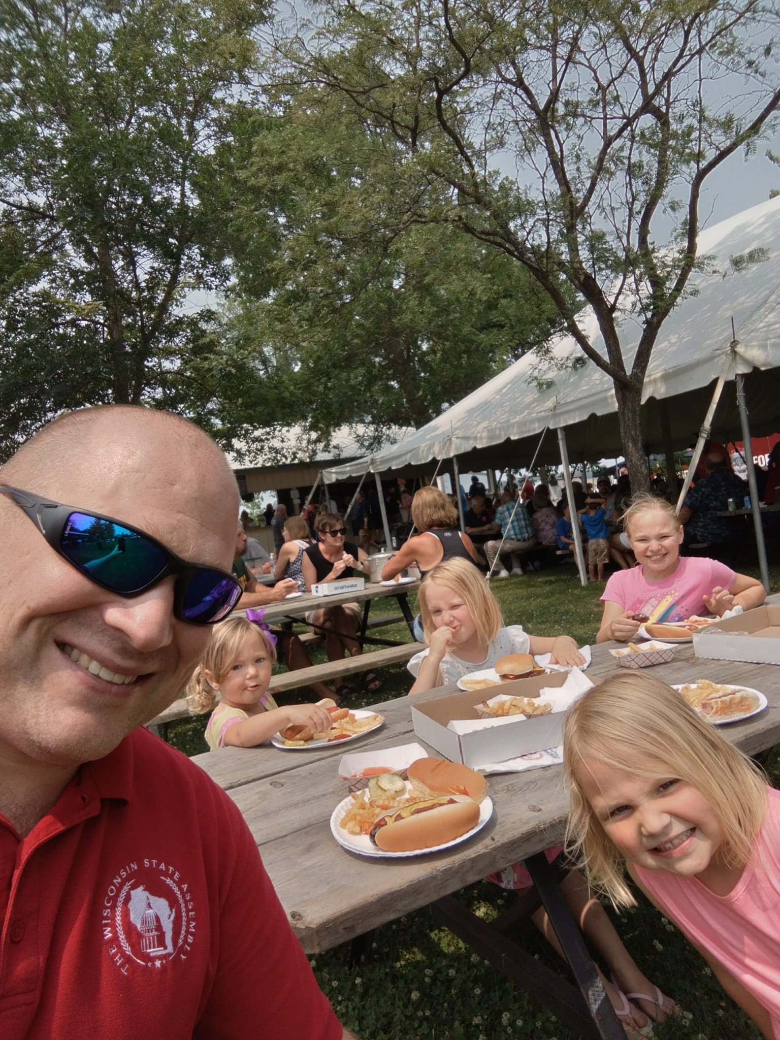 Wisconsin State Rep. Shae Sortwell attended the Greenleaf Fireman's picnic.