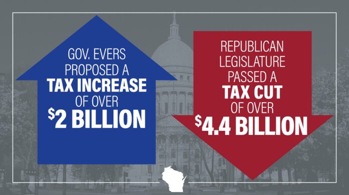 Wisconsin Gov. Tony Evers proposed a tax increase, the Republican legislature passed a tax cut.