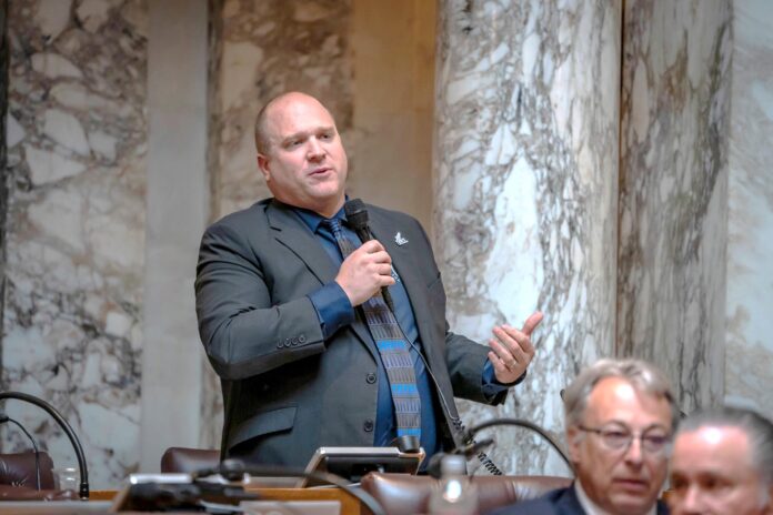 State Rep. Shae Sortwell addresses the Wisconsin Assembly.