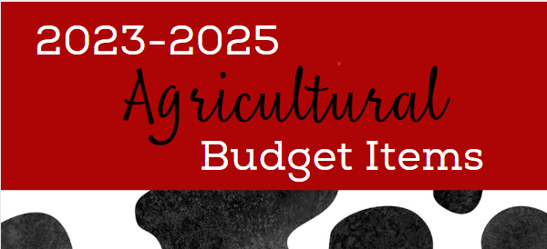 2023 Agricultural Budget Items