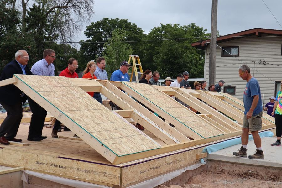 Wisconsin State Rep. Joy Goeben joined Fox Cities Habitat and several other State Legislators at the future home of Habitat homebuyer, Dawn Buelow.