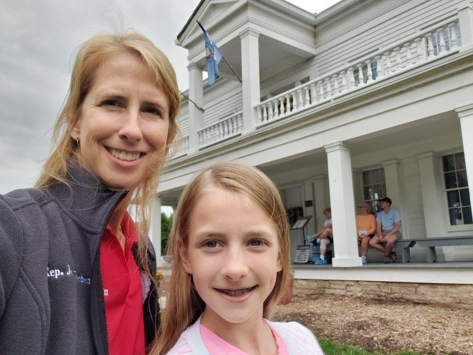 Wisconsin State Rep. Joy Goeben and her daughter visited the Grignon Mansion.