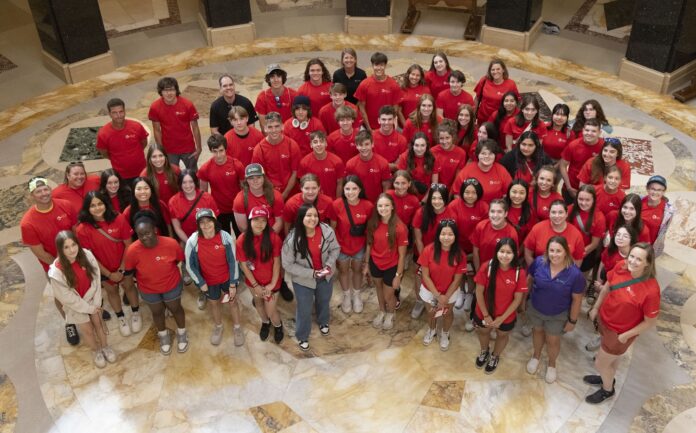 Participants in the Gulfstream Student Leadership Program visited the Wisconsin State Capitol.