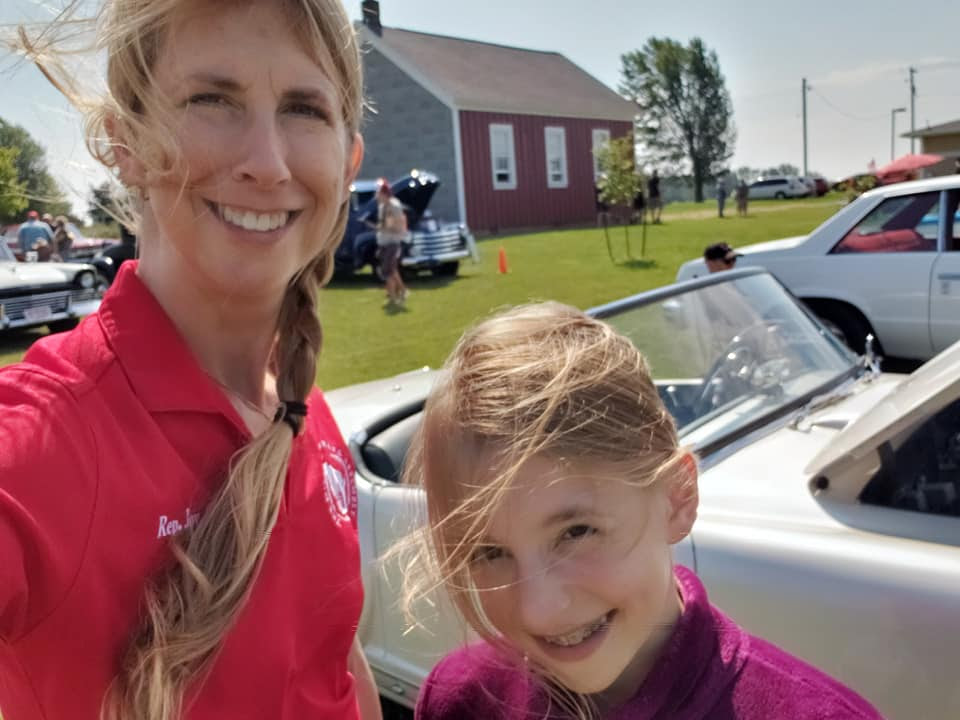 Wisconsin State Rep. Joy Goeben chatted about the cars at the Kaukauna Historical Society Car Show. 