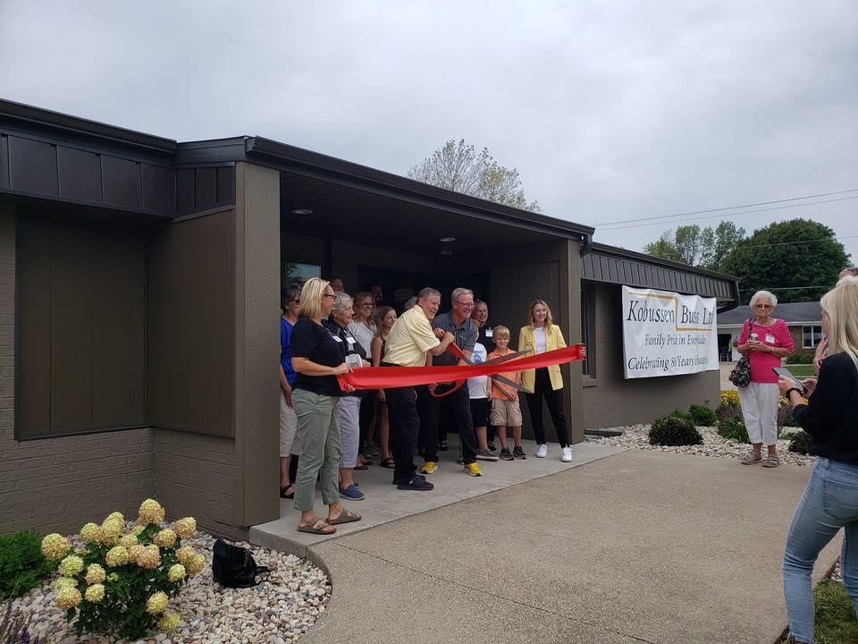 Kobussen Buses Ltd. celebrated 86 years of business and had the ribbon cutting for their new corporate offices in the Village of Little Chute.