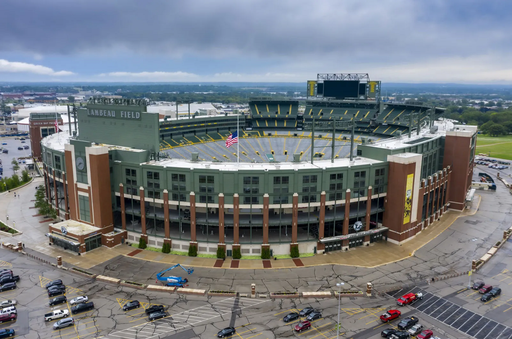 Wisconsin State Rep. David Steffen attended an event at Lambeau Field to celebrate Green Bay as the host of the 2025 NFL Draft.