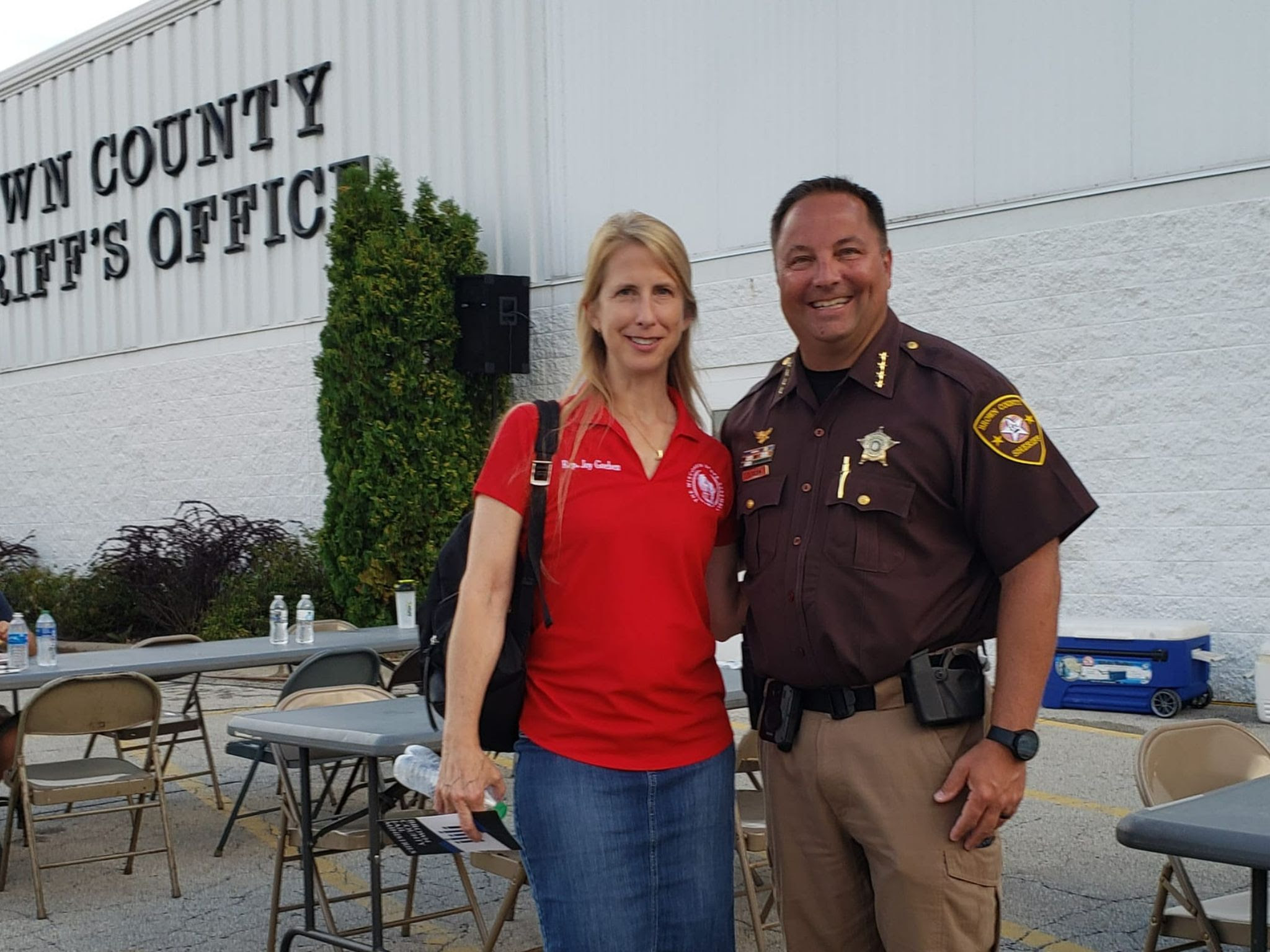 At Police Lights of Christmas events. funds are collected and gift cards are purchased and given to law enforcement officers.