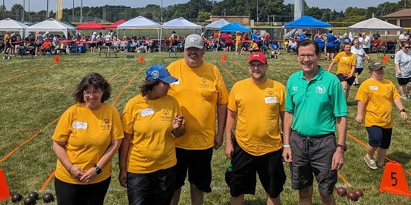 Wisconsin State Rep. Dave Murphy volunteered for the Special Olympics
district softball and bocce competition at Appleton's Memorial Park.