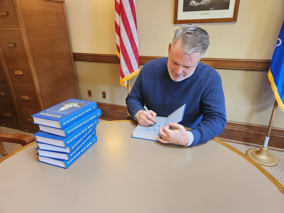 You can now request a 2023-24 Wisconsin Blue Book, signed by State Rep. David Steffen.