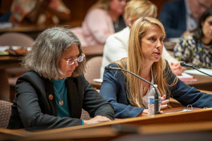 Wisconsin State Reps. Karen Hurd and Joy Goeben testified on their proposed Child Care legislation.