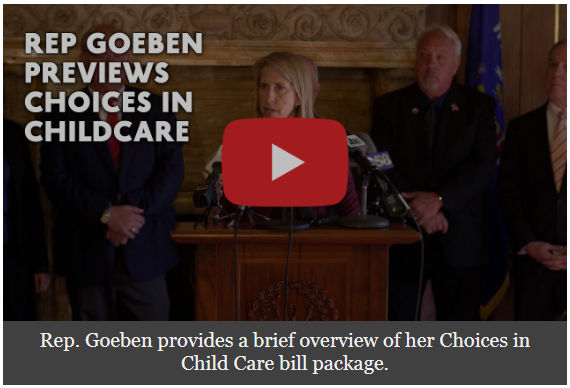 Wisconsin State Rep. Joy Goeben provides a brief overview of her Choices in Child Care bill package.