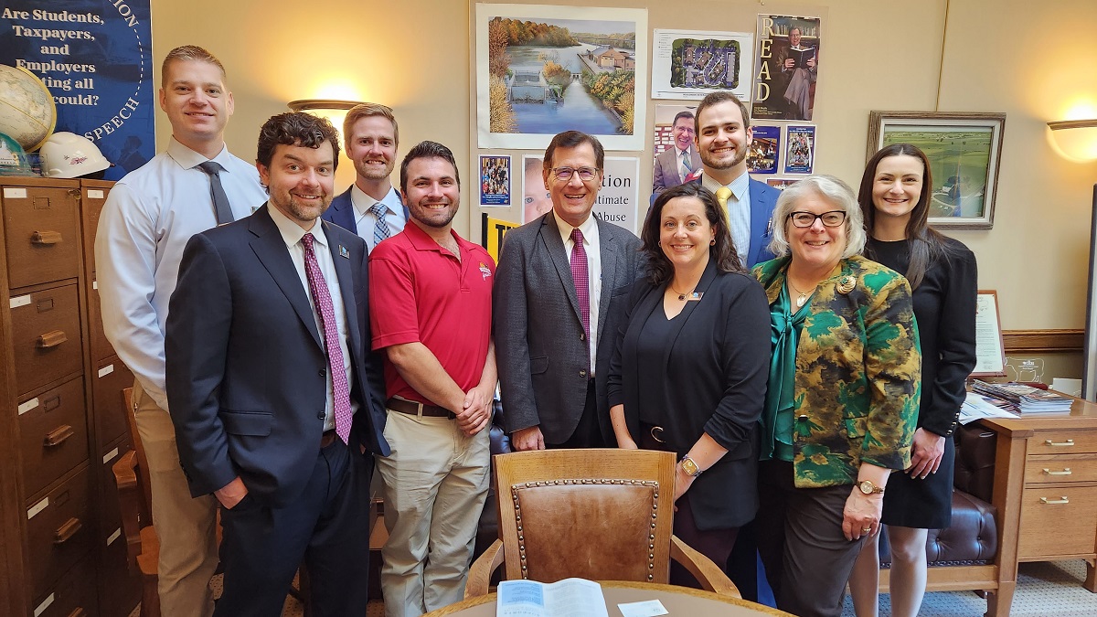 A group from the Wisconsin Association of Nurse Anesthetists stopped by the office of Wisconsin State Rep. Dave Murphy.