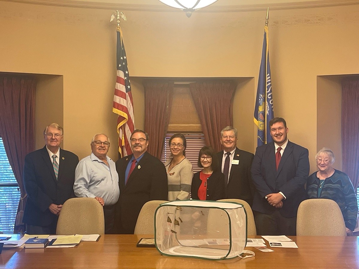 Wisconsin Senator Rachael Cabral-Guevara joined members of the State Assembly and Senate during the Monarch Butterfly Legislative Briefing and release.