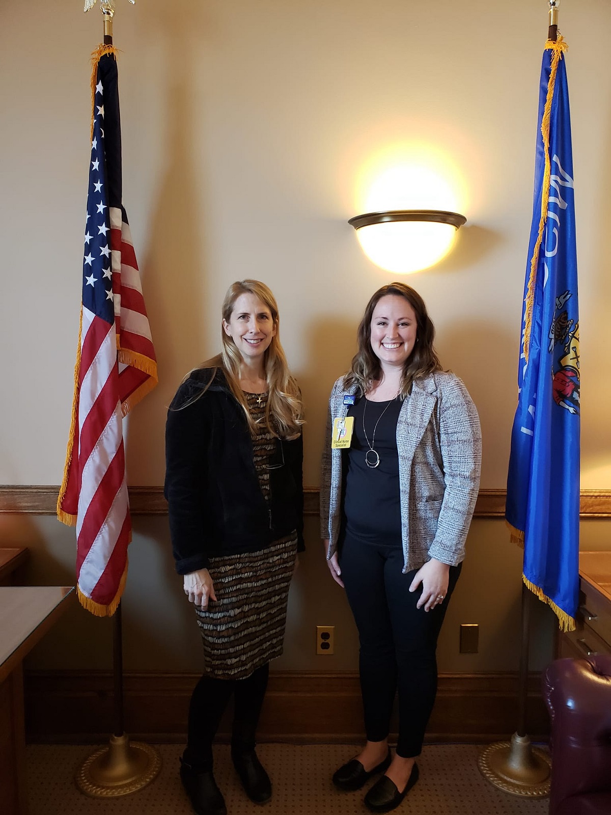 Becca M. stopped by the office of Wisconsin State Rep. Joy Goeben to discuss the APRN Modernization Act. 