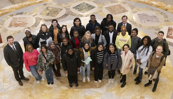 Wisconsin State Rep. Dave Murphy welcomed students from Fox Valley Technical College to the Capitol.