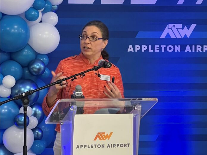 Wisconsin State Sen. Rachael Cabral-Guevara attended Appleton International Airport's 