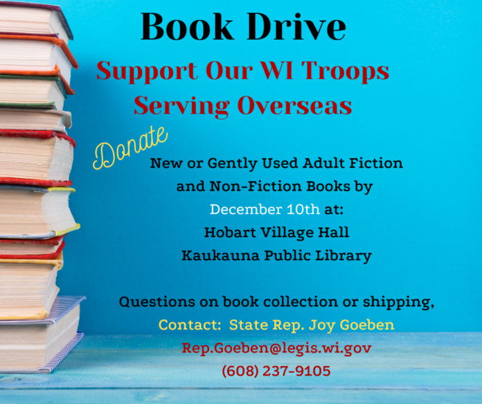 Support Wisconsin troops at this book drive.