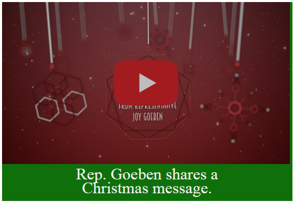 Wisconsin State Rep. Joy Goeben shares a Christmas message.