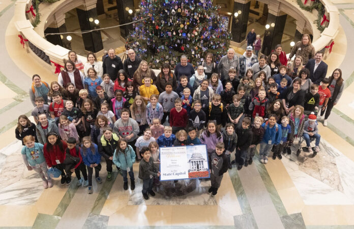 Students from Horace Mann Elementary visited the Wisconsin State Capitol.