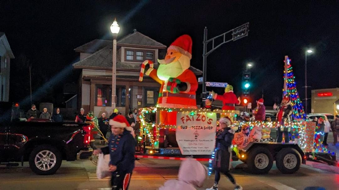 Wisconsin State Rep. Shae Sortwell attended the Two Rivers Christmas Parade with family.