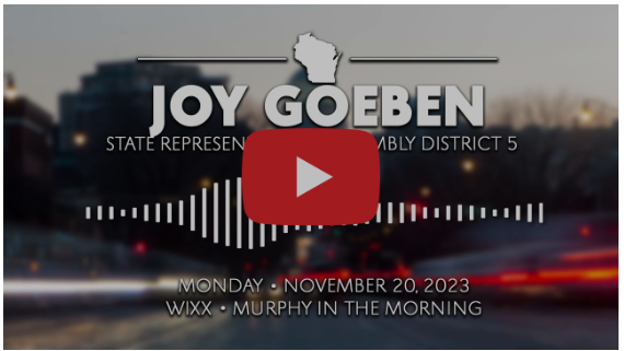 Wisconsin State Rep. Joy Goeben went on the air to present Murphy in the Morning with two very special citations. 