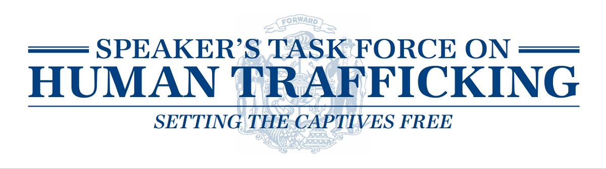 Speaker's Task Force on Human Trafficking banner