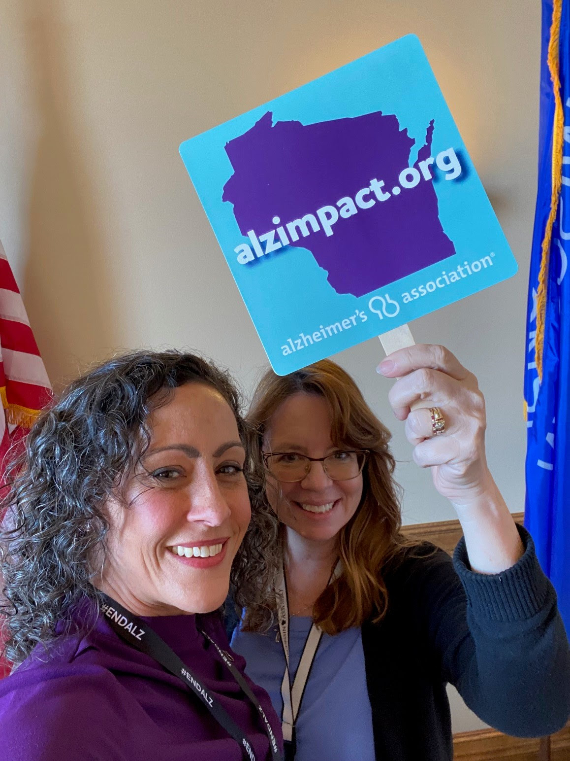 The Alzheimer's Association visited Rep. Goeben's office and met with Chris (right), Rep. Goeben's fantastic staffer who also wrote this.