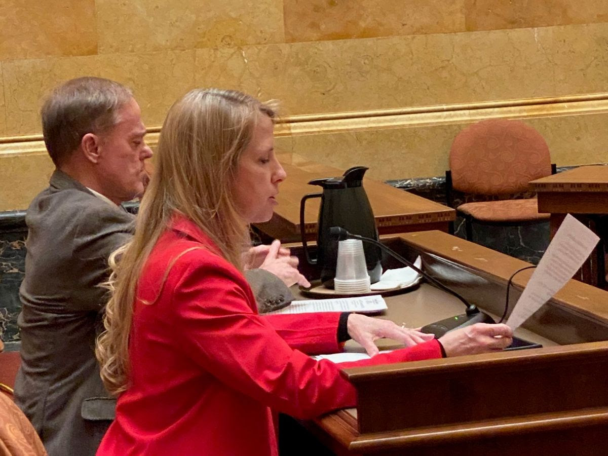 Senator Cowles and Rep. Goeben testify on AB 162 relating to nursing homes or community-based residential facilities.