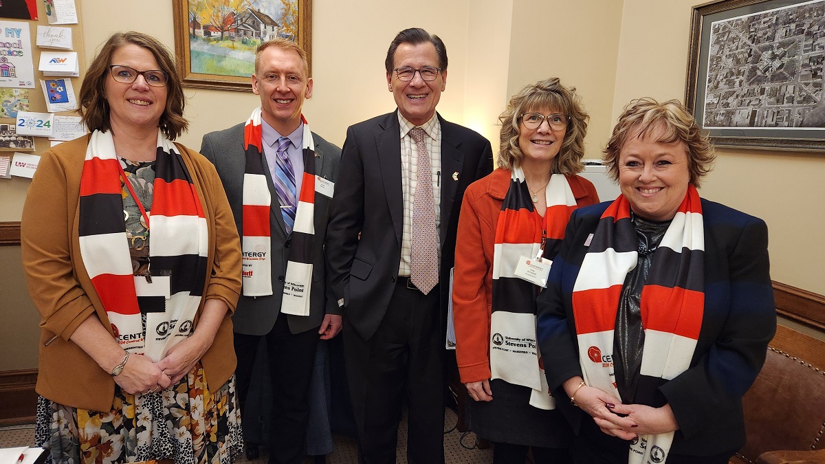 Denise Sonnemann, Jared Hickey, Kelly Borchart and Dr. Shelly Mondeik visited the office this week on behalf of The Central Wisconsin Alliance for Economic Development.