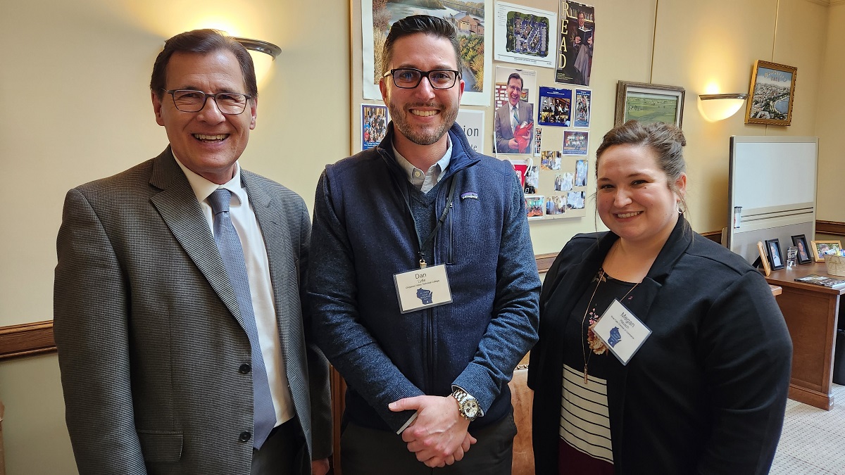 Dan Lytle and Megan Hausch of Chippewa Valley Technical College met with me to discuss workforce development issues.