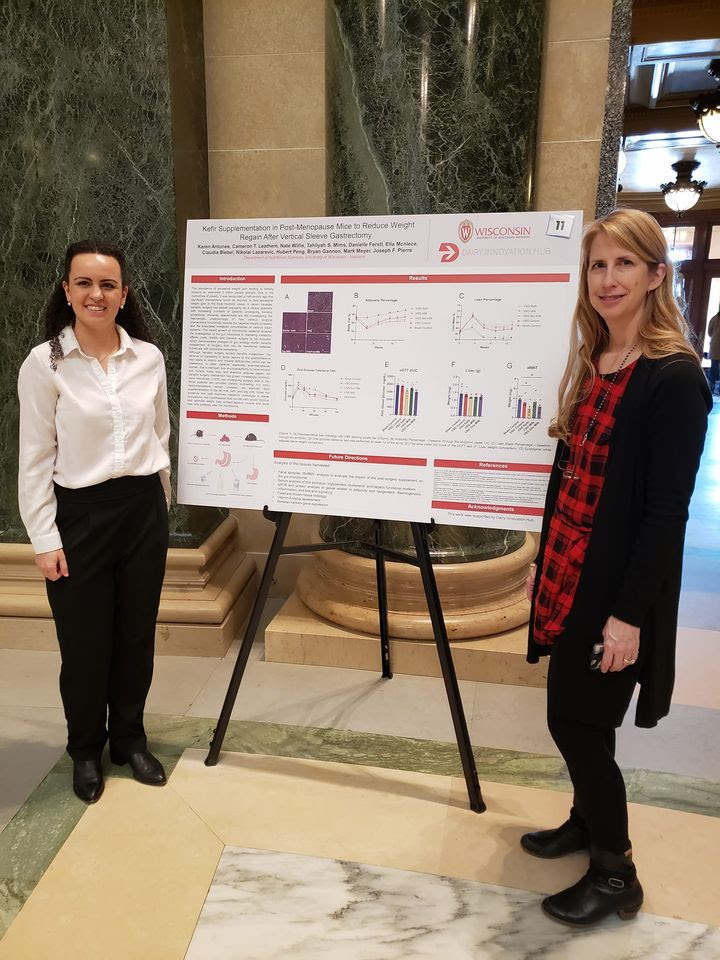 The Dairy Innovation Hub hosted an informational research poster session this week on the first floor Rotunda to highlight select projects funded by the initiative at UW-Madison, UW-Platteville, and UW-River Falls.