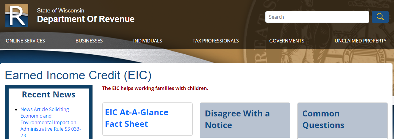 You may qualify for the earned income tax credit.