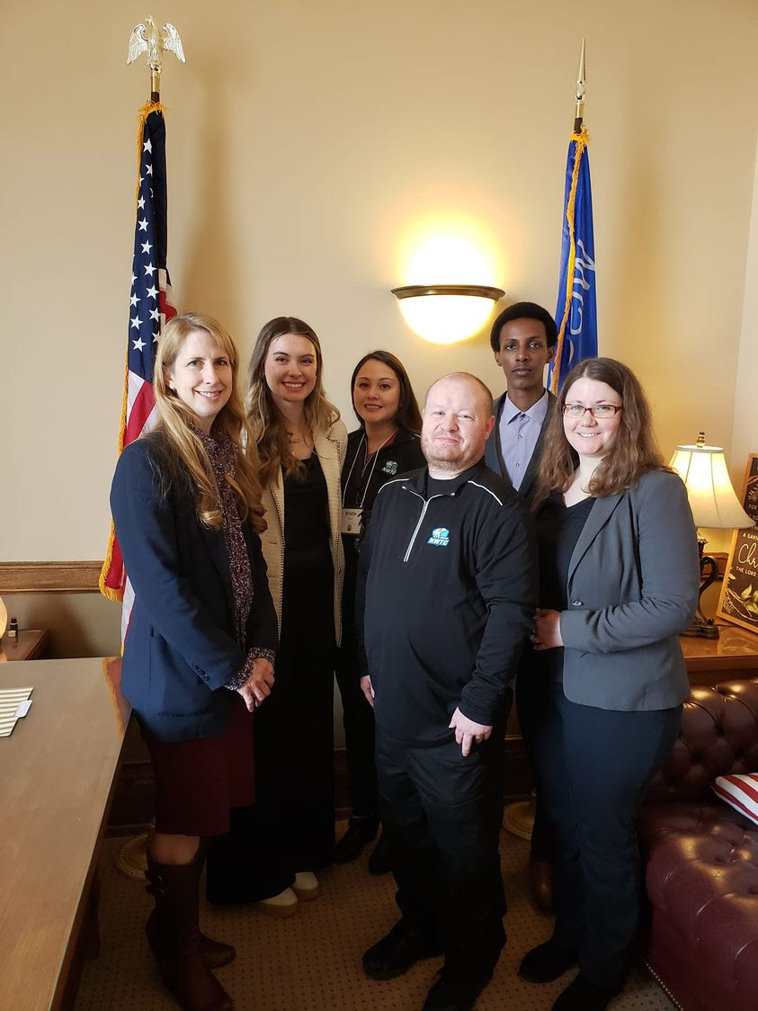 Northeastern Wisconsin Technical College Student Leaders group stopped by the capitol to discuss areas that are important for student success. 