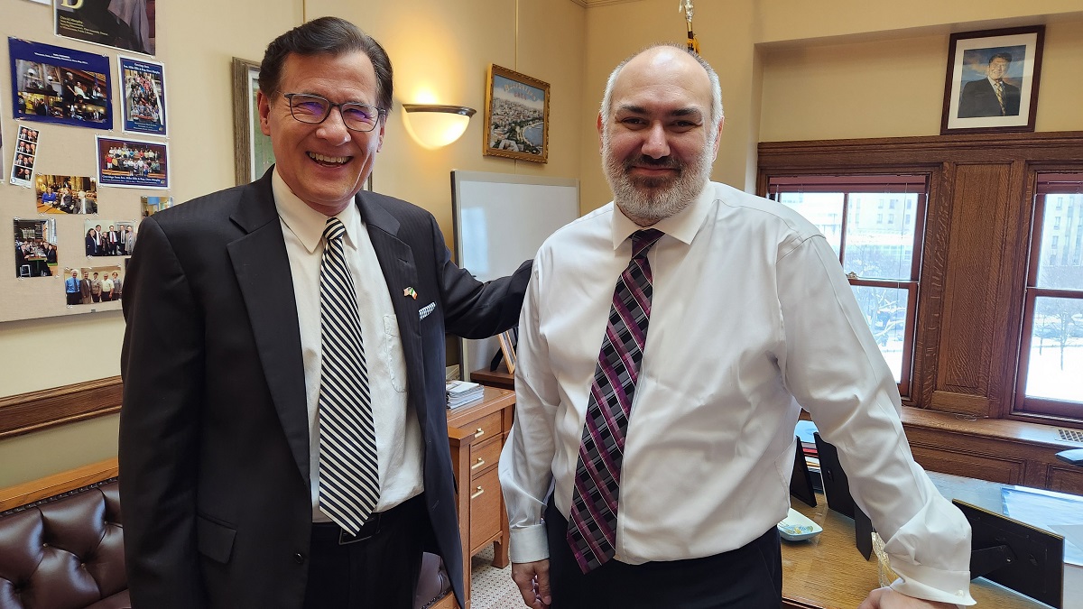 Wisconsin State Treasurer John Leiber stopped by the office this week.